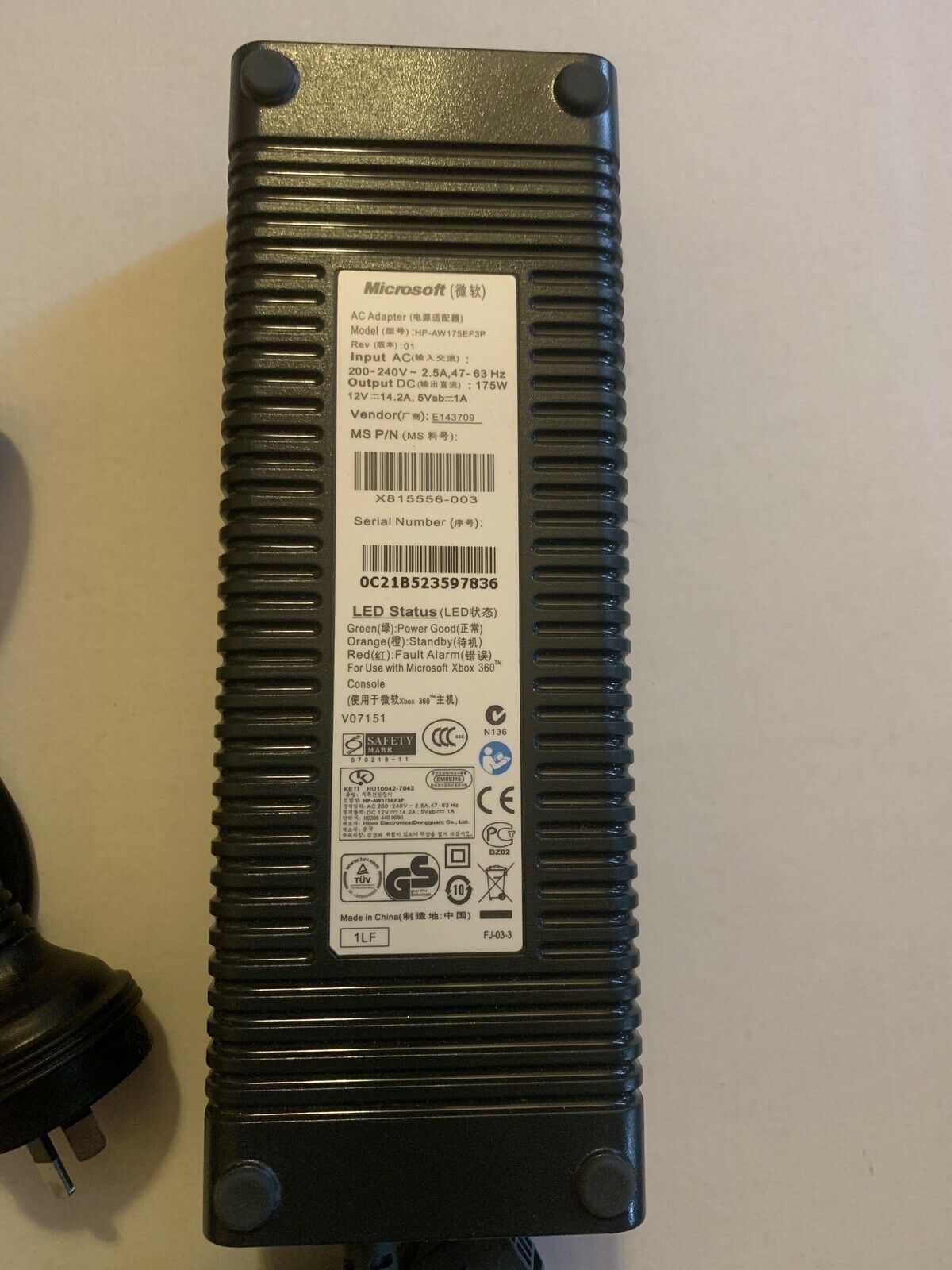 Genuine Microsoft 360 AC Adaptor X815556-003