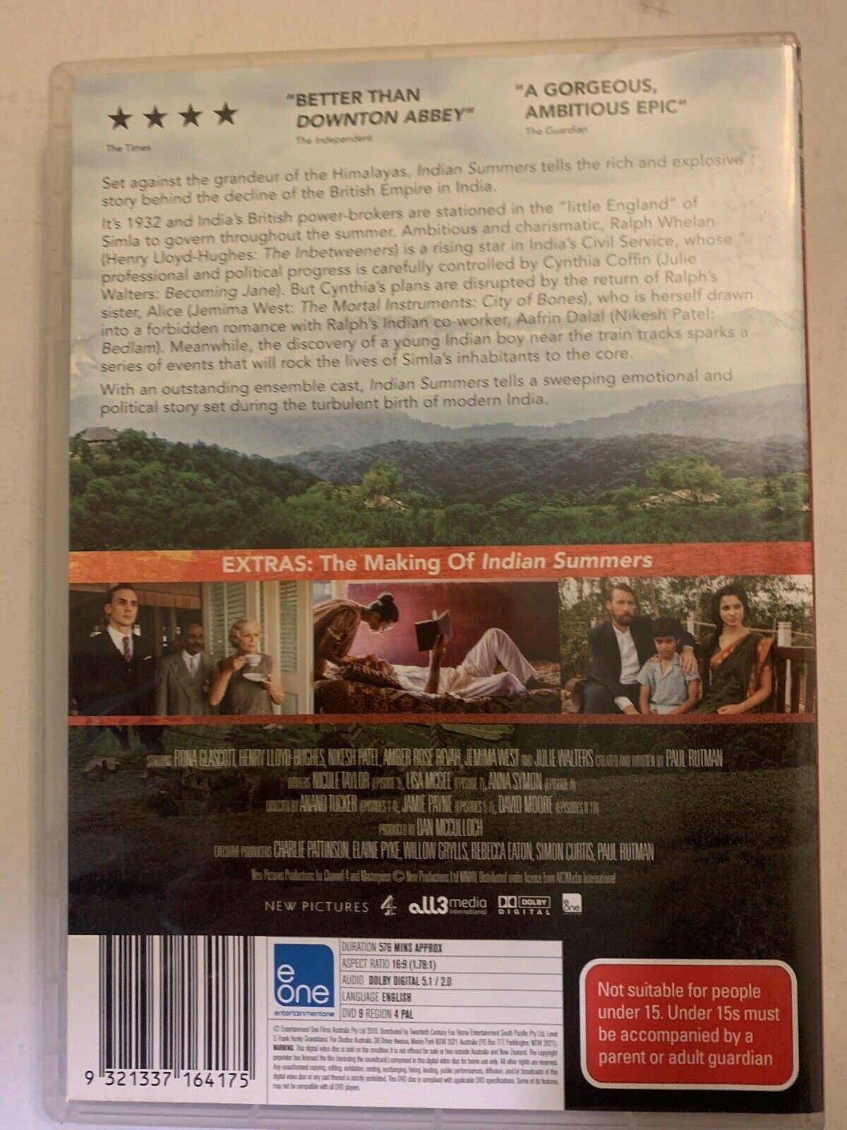 Indian Summers - Season 1 (DVD, 2015) 4-Disc Set. Julie Walters Region 4