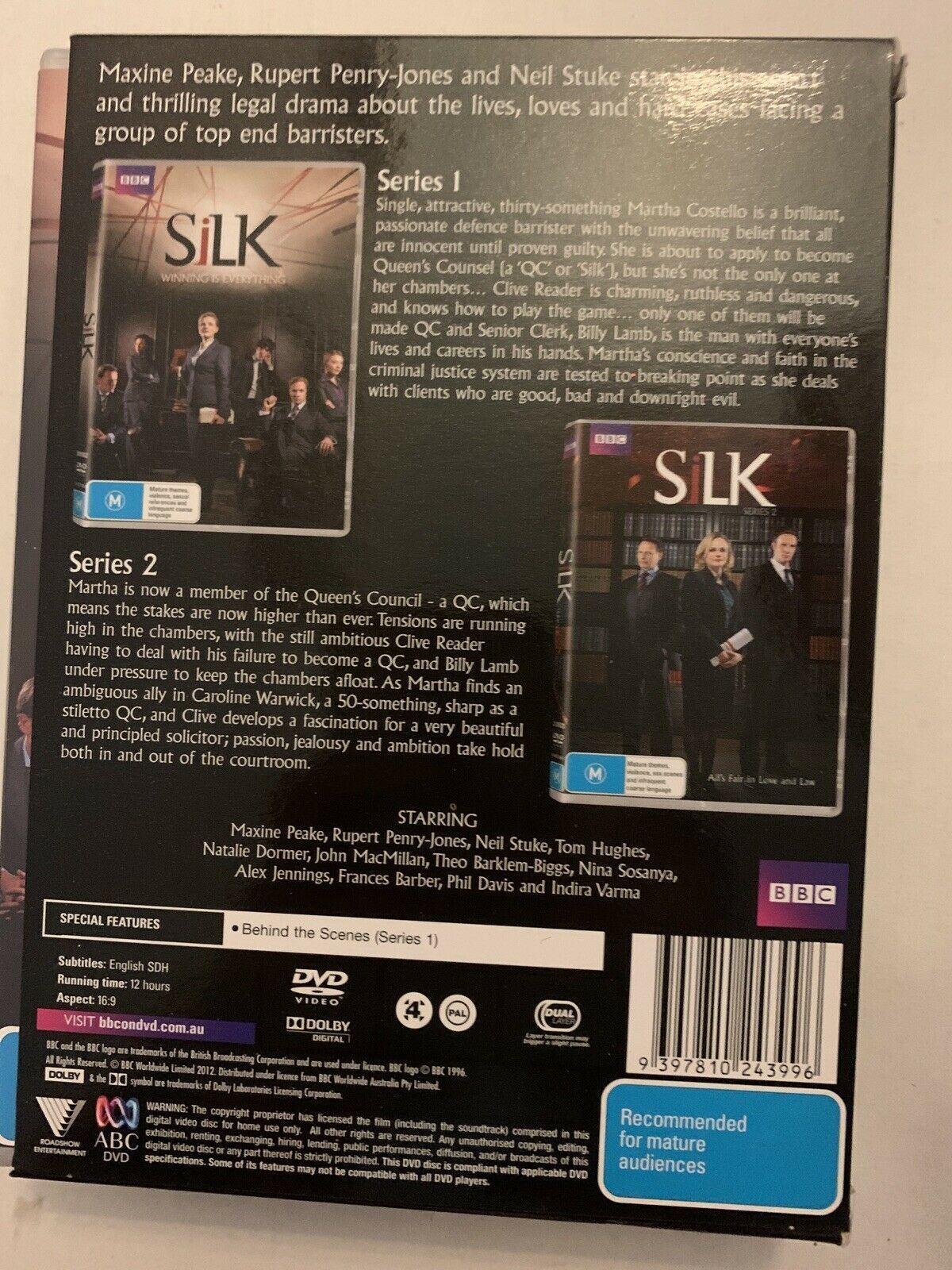 Silk - Series 1 & 2 (DVD, 2012) 4-Disc Maxine Peake, Neil Stuke. BBC REGION 4