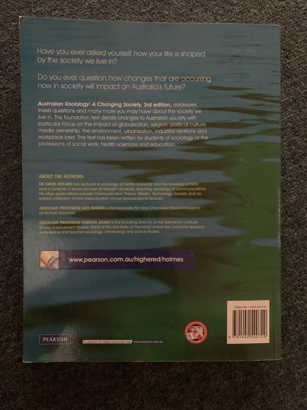 Australian Sociology: A Changing Society, 3rd Edition David Holmes, Kate Pritch