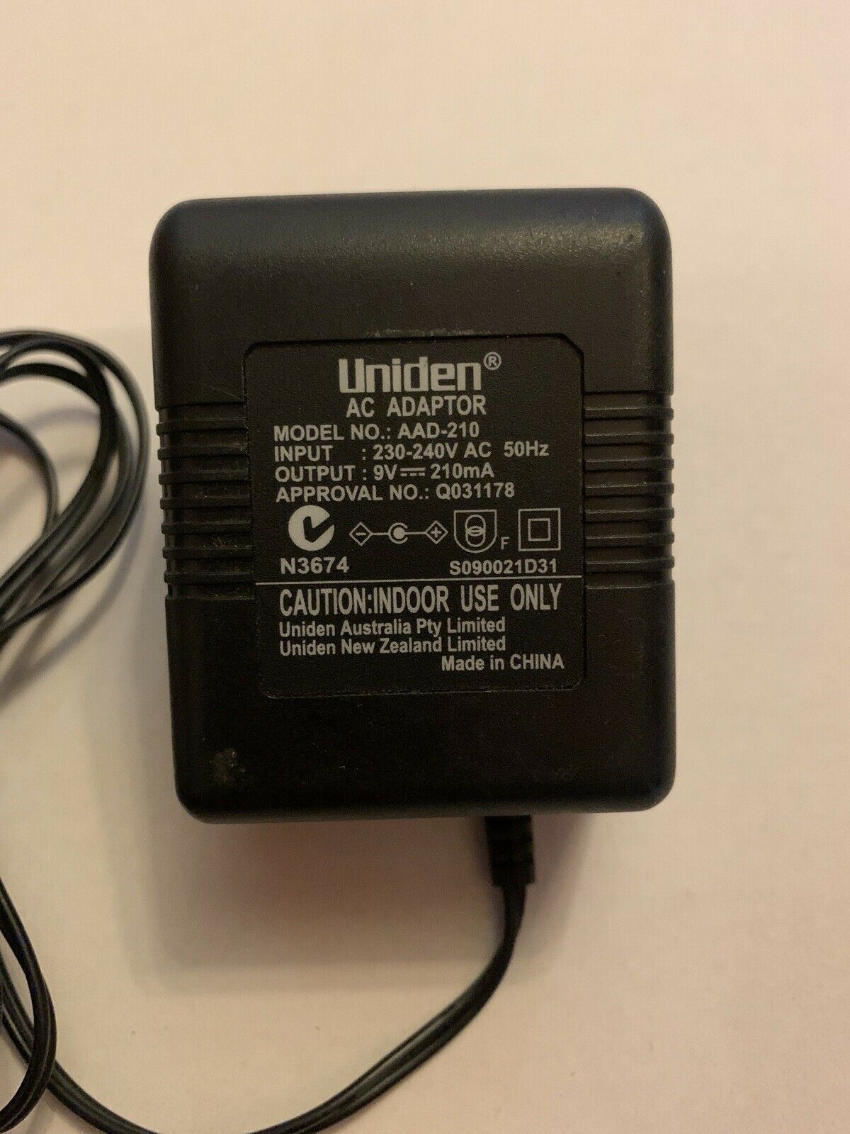 GENUINE Uniden AAD-210 AC Adaptor Power Supply XS 1215 XS 1210