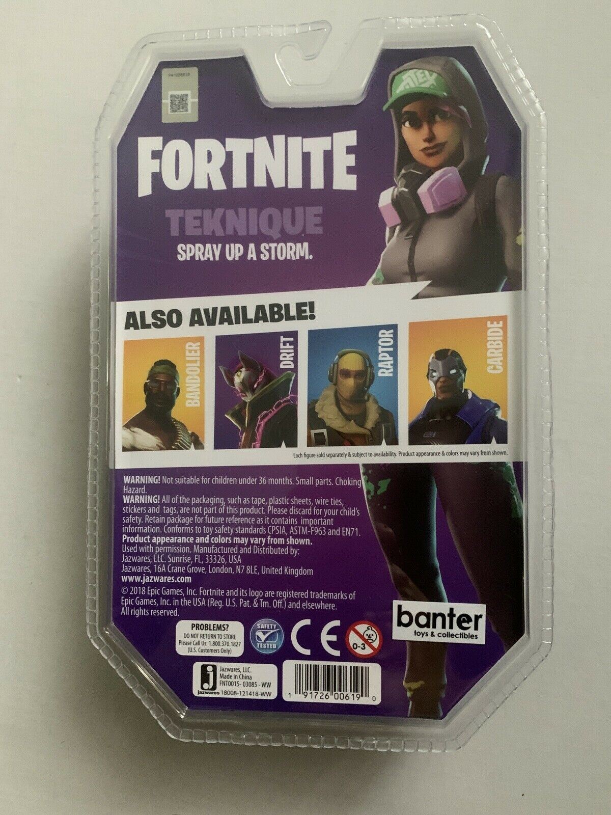 Fortnite Teknique Solo Mode 4" Figure Pack By Jazwares Collectible Toy Ages+8