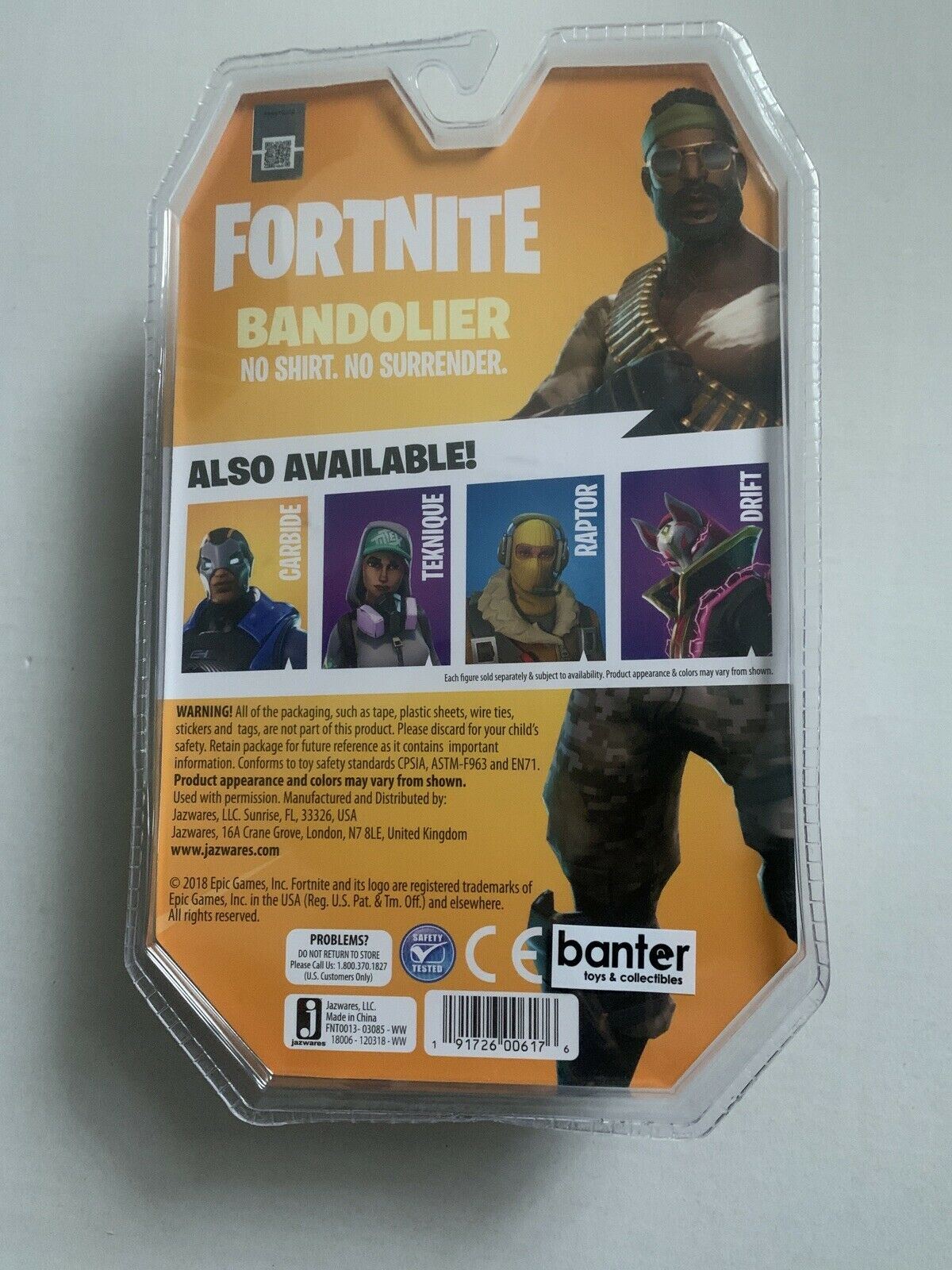 NEW Fortnite Bandolier Solo Mode Figurine Epic Games