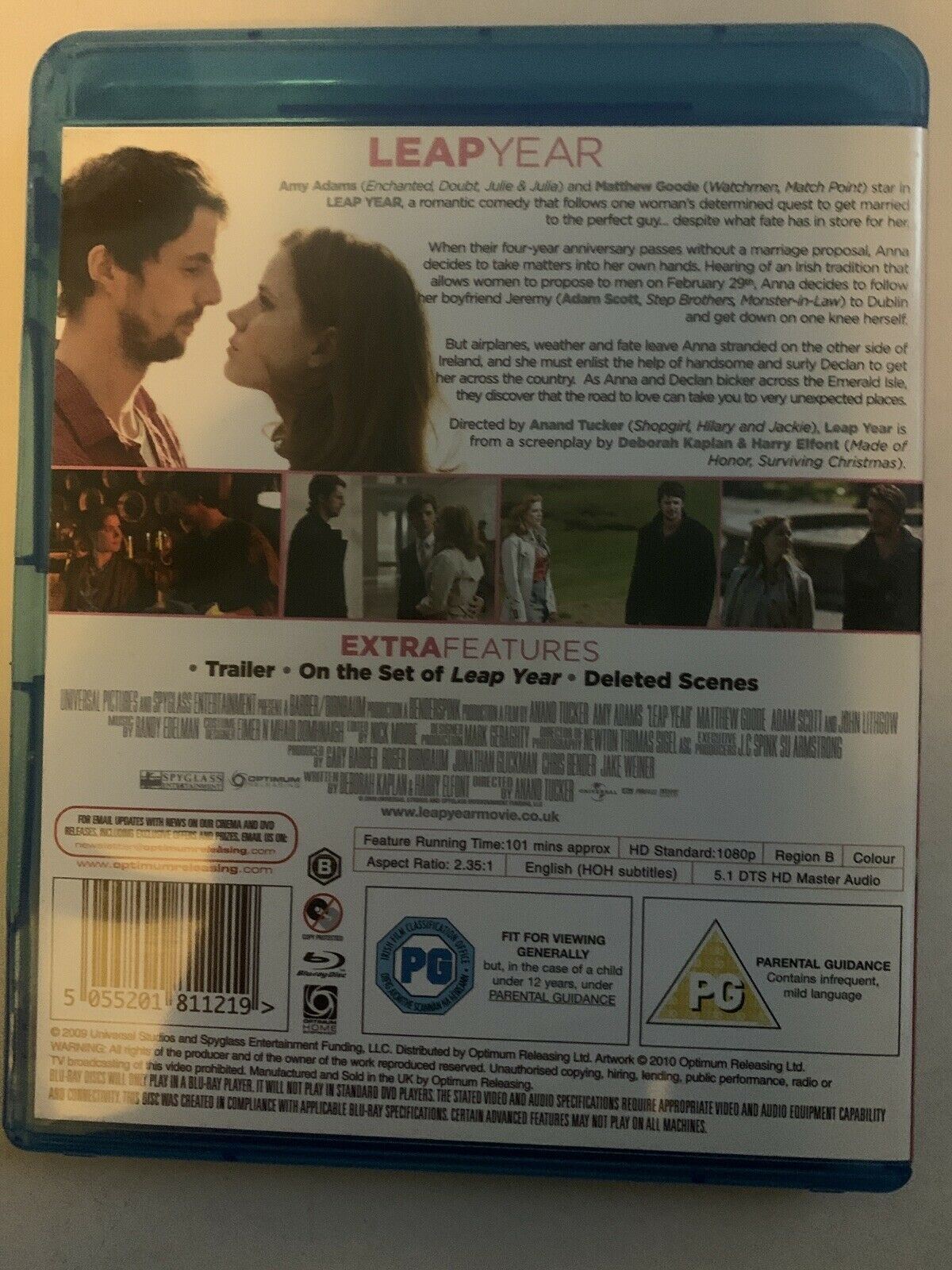 Leap Year (Bluray, 2009) Amy Adams, Matthew Goode. Region B