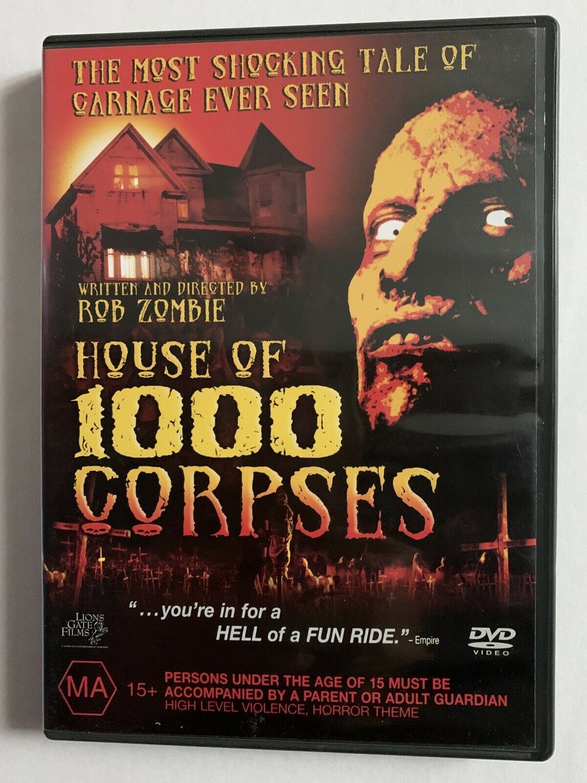 House Of 1,000 Corpses (DVD, 2004) Directed By Rob Zombie. Region 4