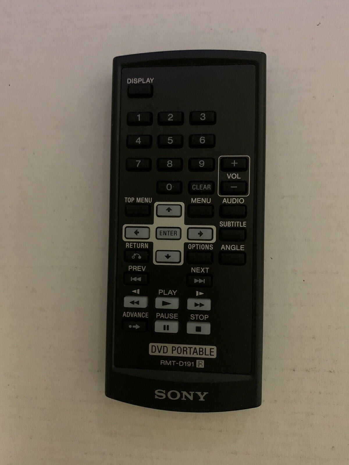 Genuine Sony RMT-D191 Remote Control For Portable DVD Player
