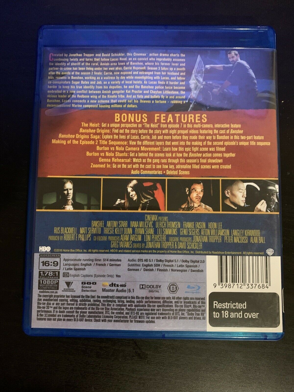 Banshee : Season 3 (Bluray, 2016) Antony Starr. Region B