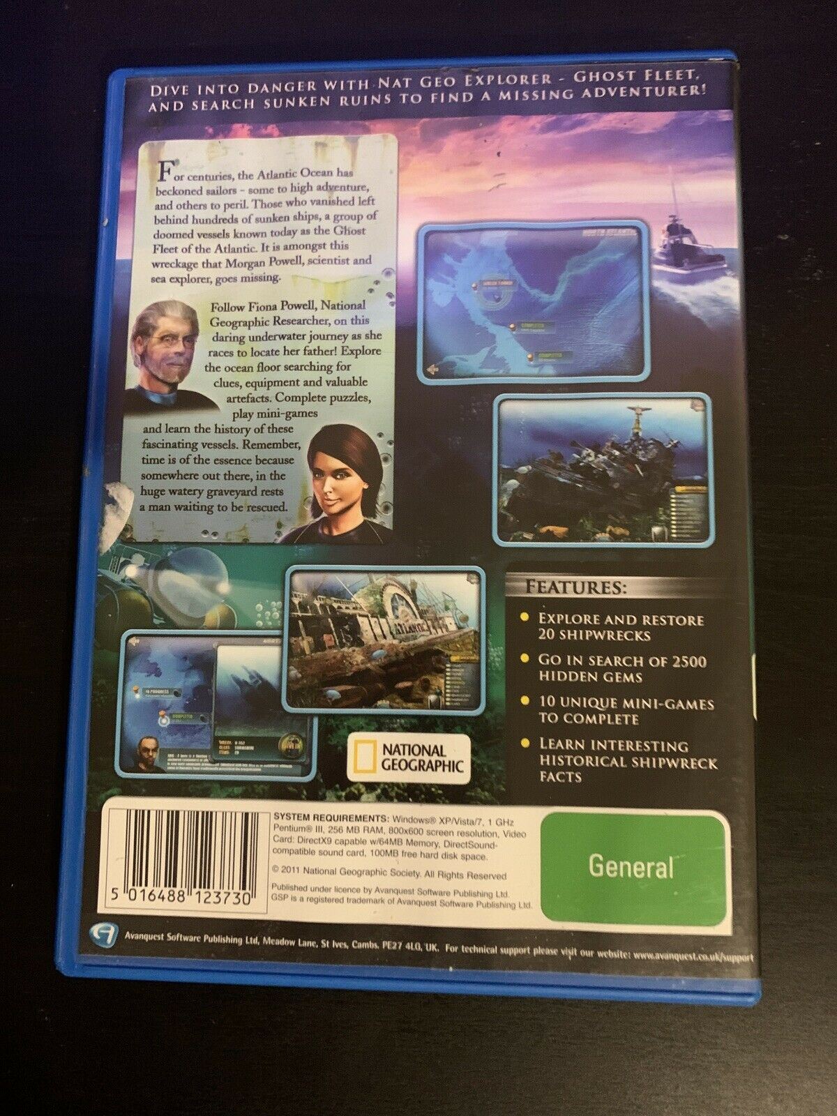 National Geographic Games: Ghost Fleet - PC CDROM Windows Hidden Object Game