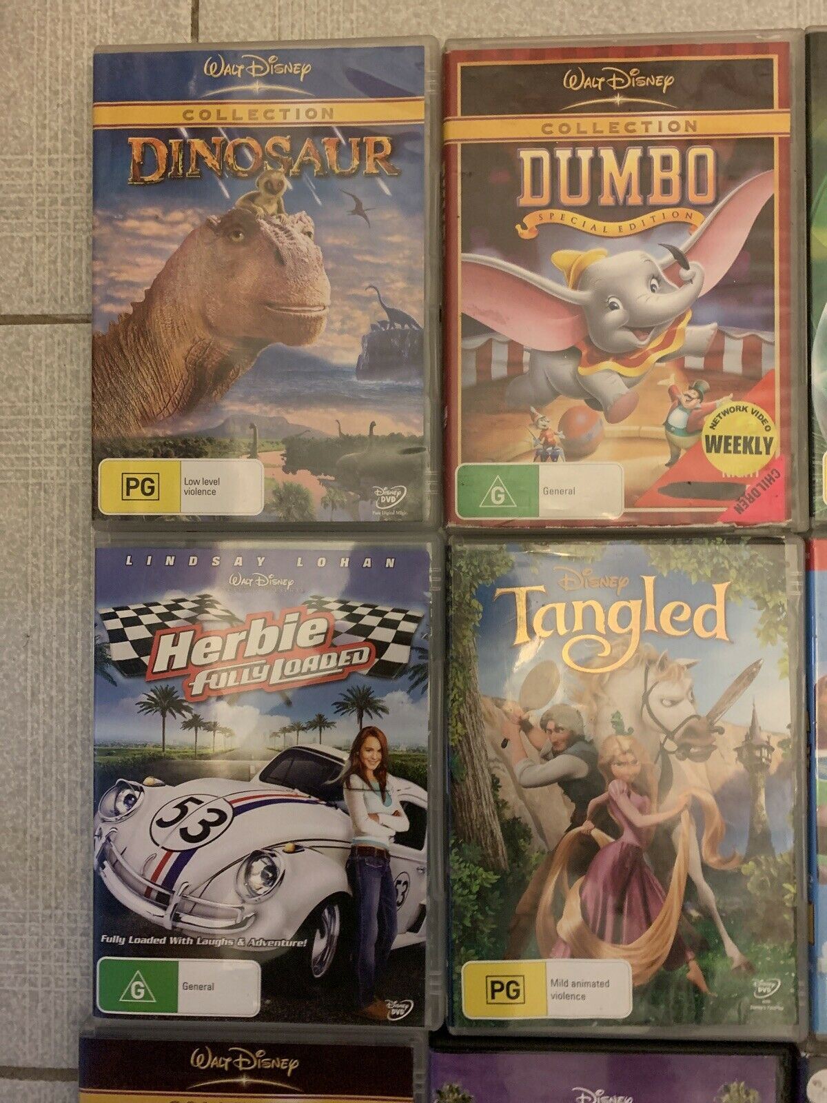 20x Walt Disney Classic DVD Movies Region 4