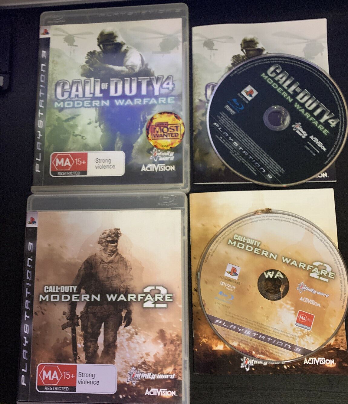 Call of Duty 4 Modern Warfare & Modern Warfare 2 - Sony Playstation 3 PS3 Manual