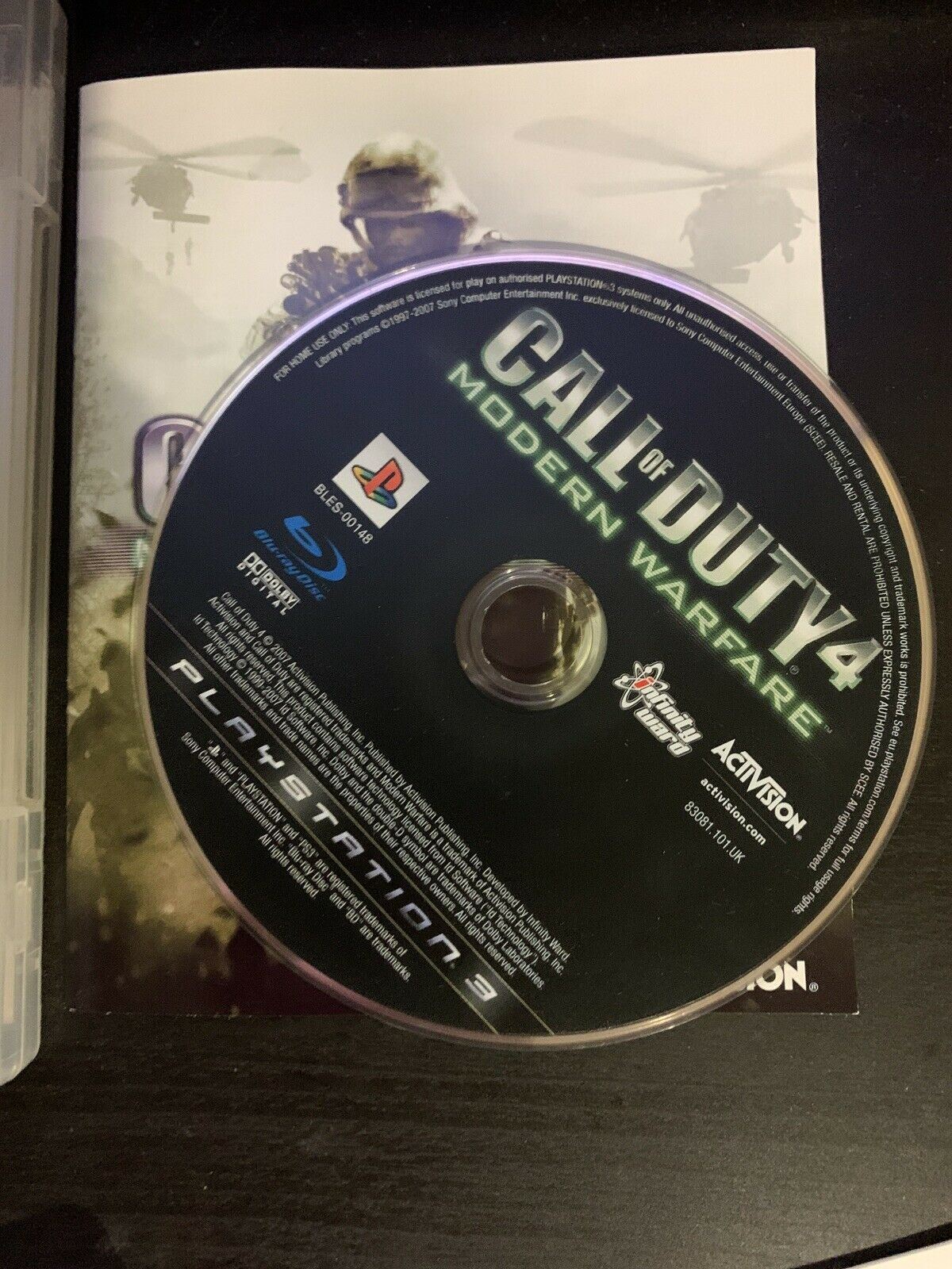 Call of Duty 4 Modern Warfare & Modern Warfare 2 - Sony Playstation 3 PS3 Manual