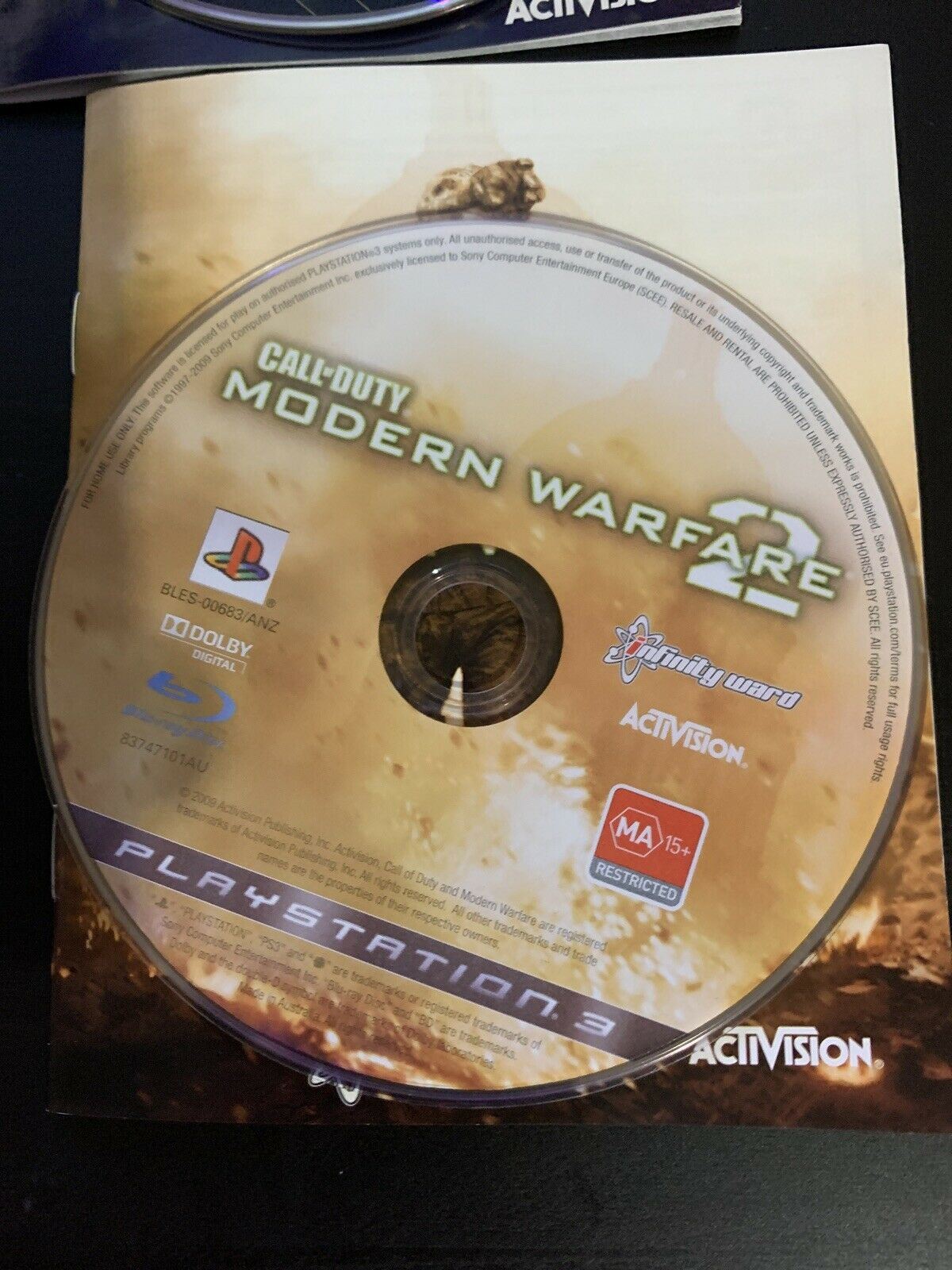 Call of Duty 4 Modern Warfare & Modern Warfare 2 - Sony Playstation 3 PS3 Manual