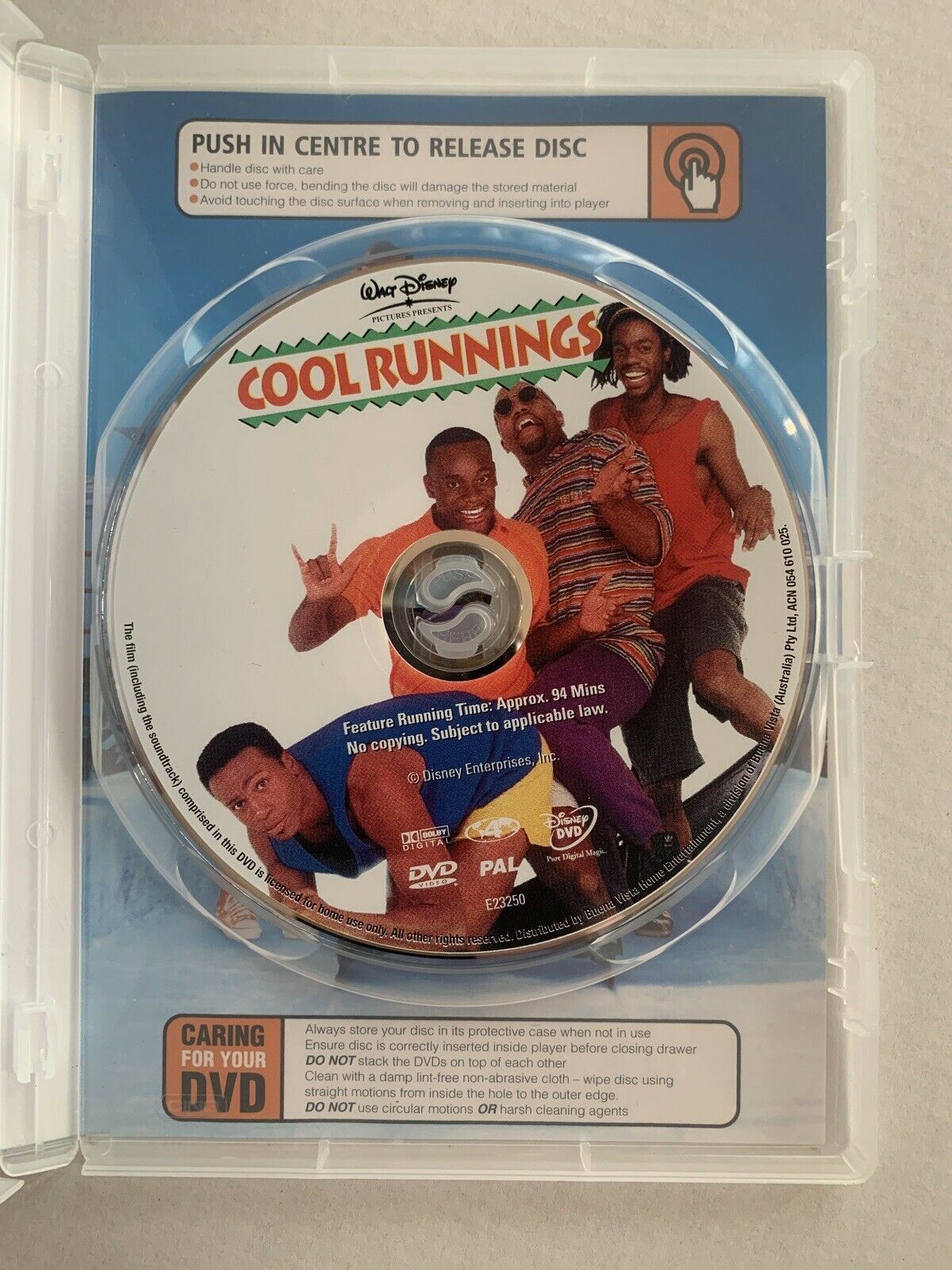 Cool Runnings (DVD, 1993) Region 4
