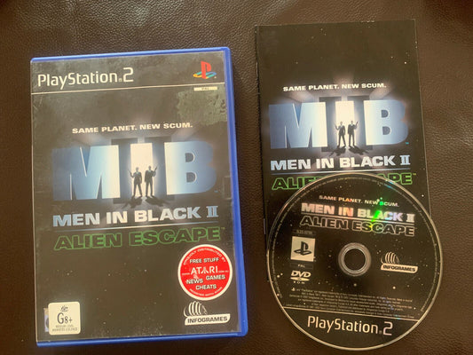 Men In Black II: Alien Escape -  Sony PlayStation 2 PS2 Complete PAL with Manual