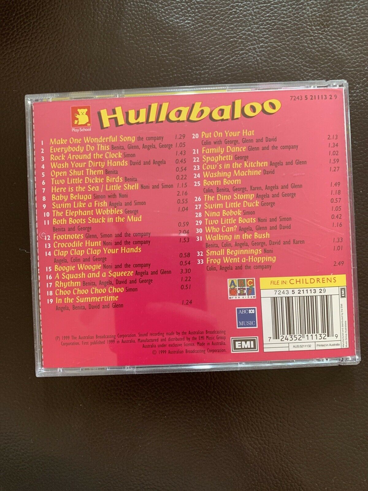 Play School Hullabaloo - 33 Sing-along Songs Music (CD) ABC For Kids