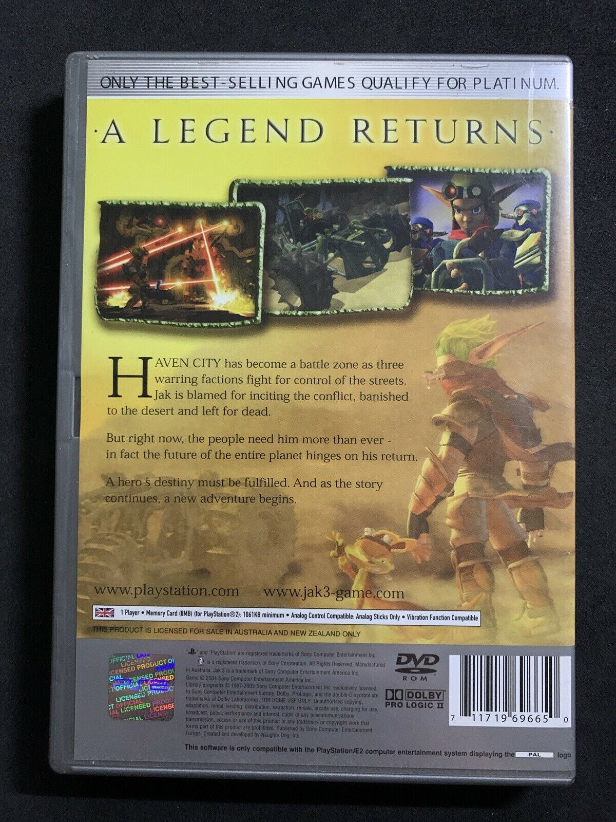 Jak 3 PS2 PlayStation 2 with Manual PAL