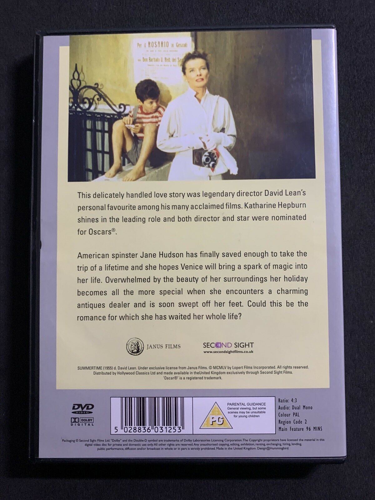 Summertime (DVD,1955) Katharine Hepburn, Rossano Brazzi - Region 2