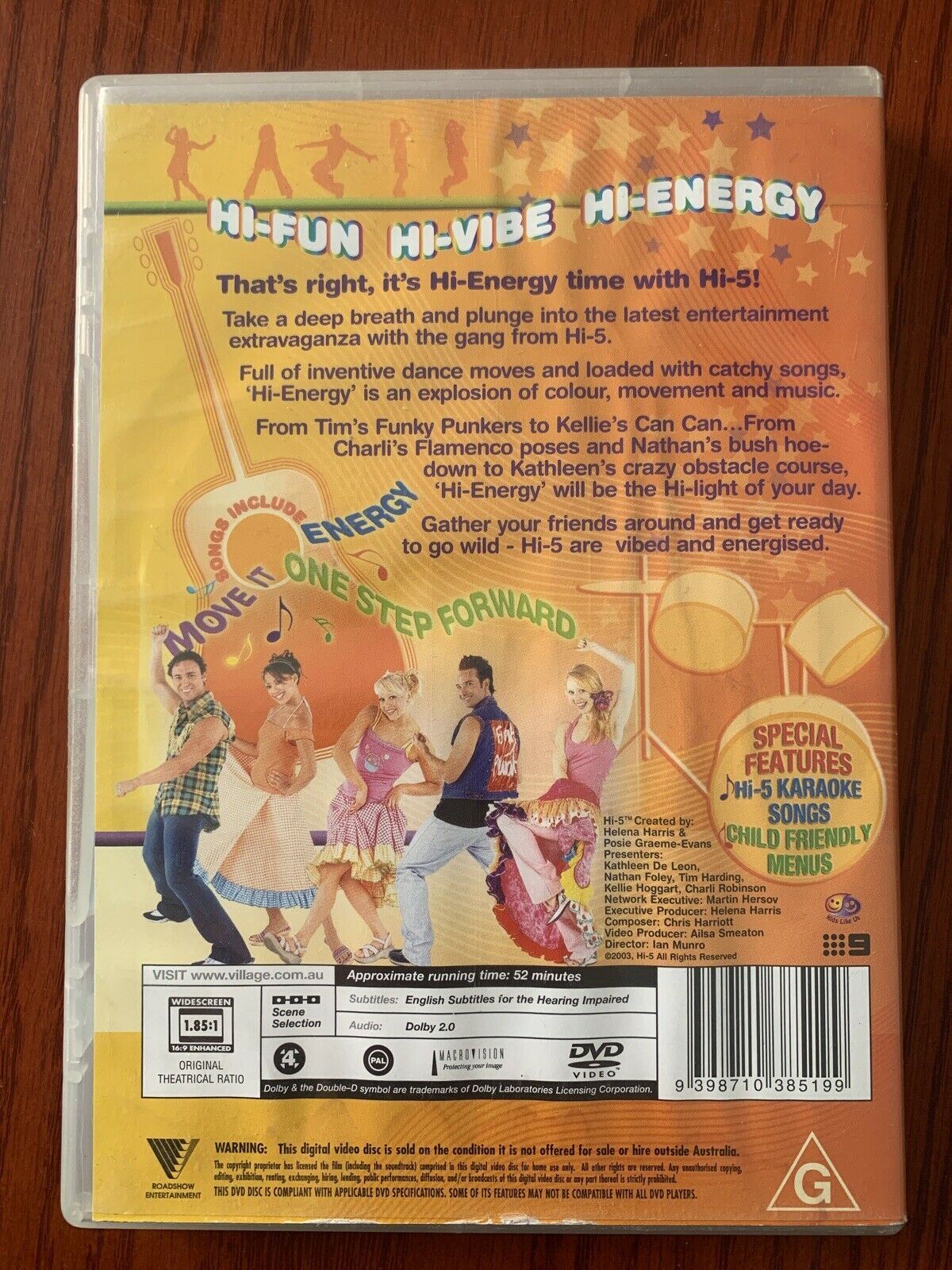 Hi-5 Hi Energy (DVD, 2003) R4 - FREE POST!!
