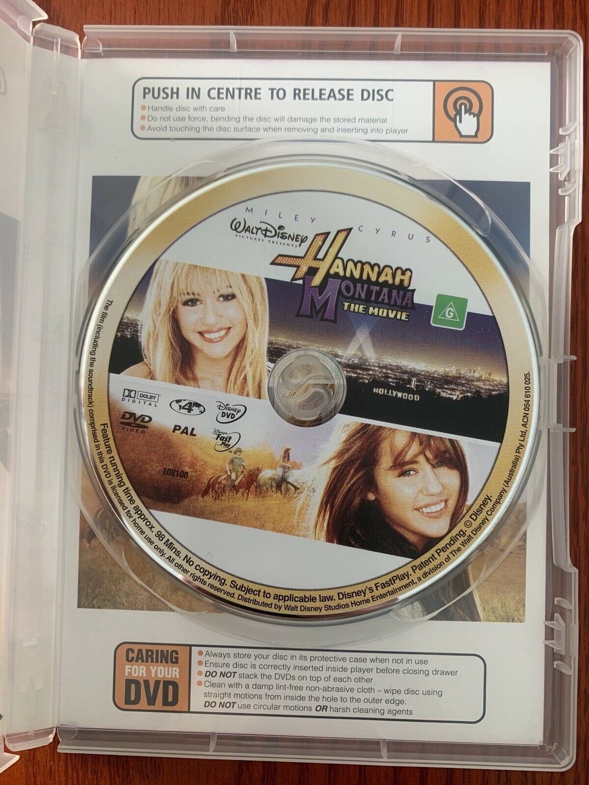 Hannah Montana - The Movie (DVD, 2009) Miley Cyrus, Emily Osment - Region 4