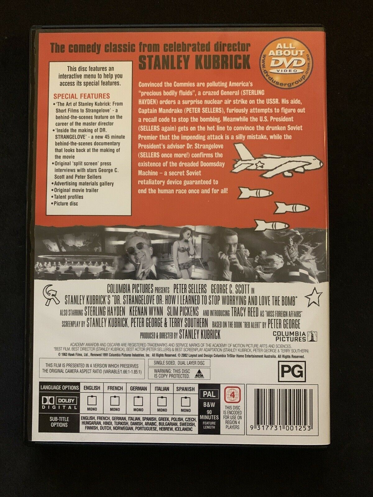 Dr Strangelove (DVD, 1964, 2-Disc Set) Stanley Kubrick -Peter Sellers Region 4