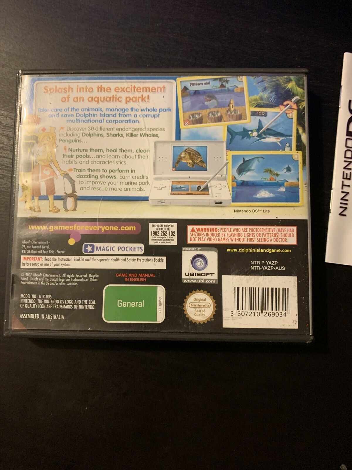 Dolphin Island (Nintendo DS, 2009) with Manual