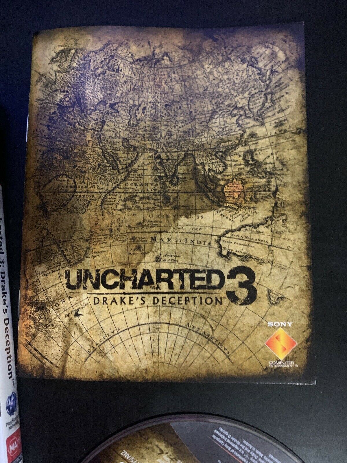 Uncharted 3 Drake's Deception PS3 game With Manual