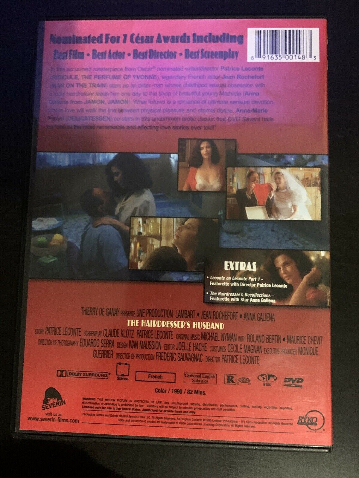 The Hairdresser's Husband (DVD, 1990) French Film w/ English subtitle - Region 1