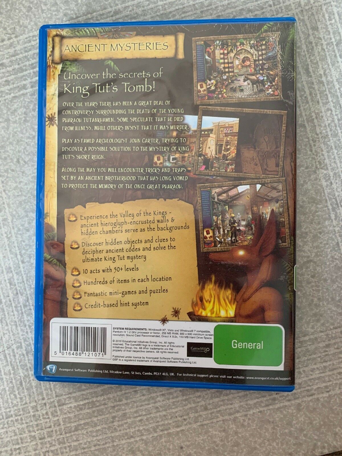 Lost Secrets: Ancient Mysteries King Tut's Tomb - PC CD Hidden Object Game