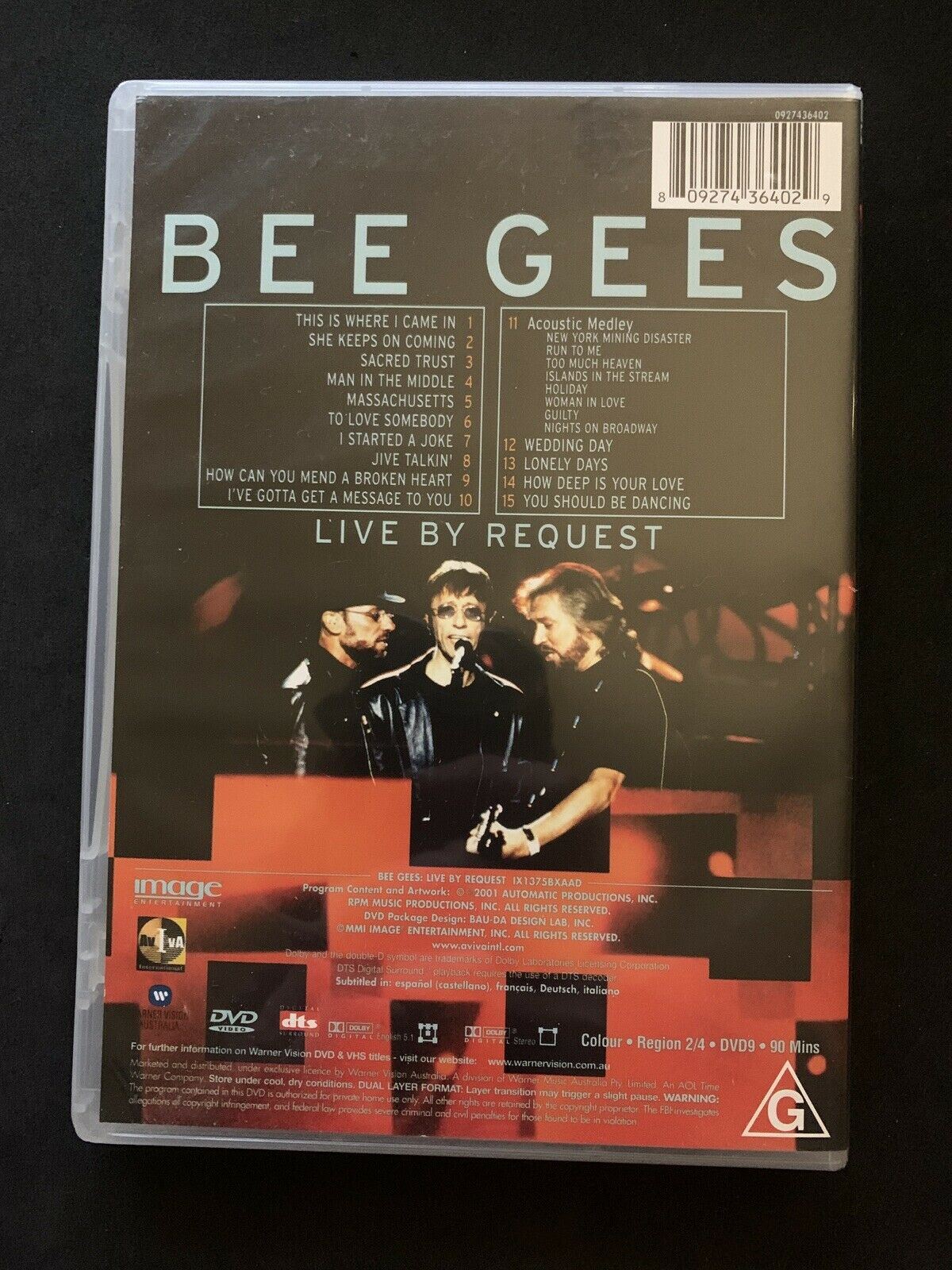 Bee Gees - Live By Request (DVD, 2002) Region 2,4