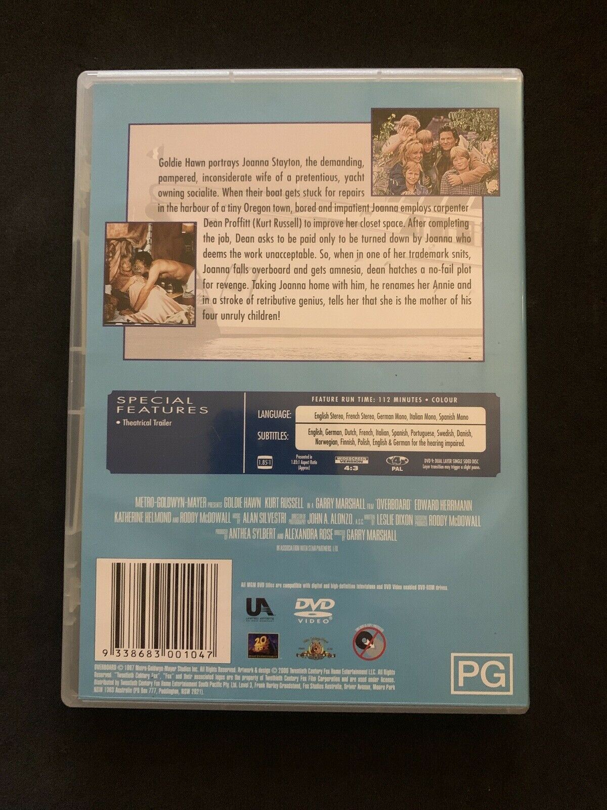 Overboard (DVD, 1987) Goldie Hawn, Kurt Russell - Region 4