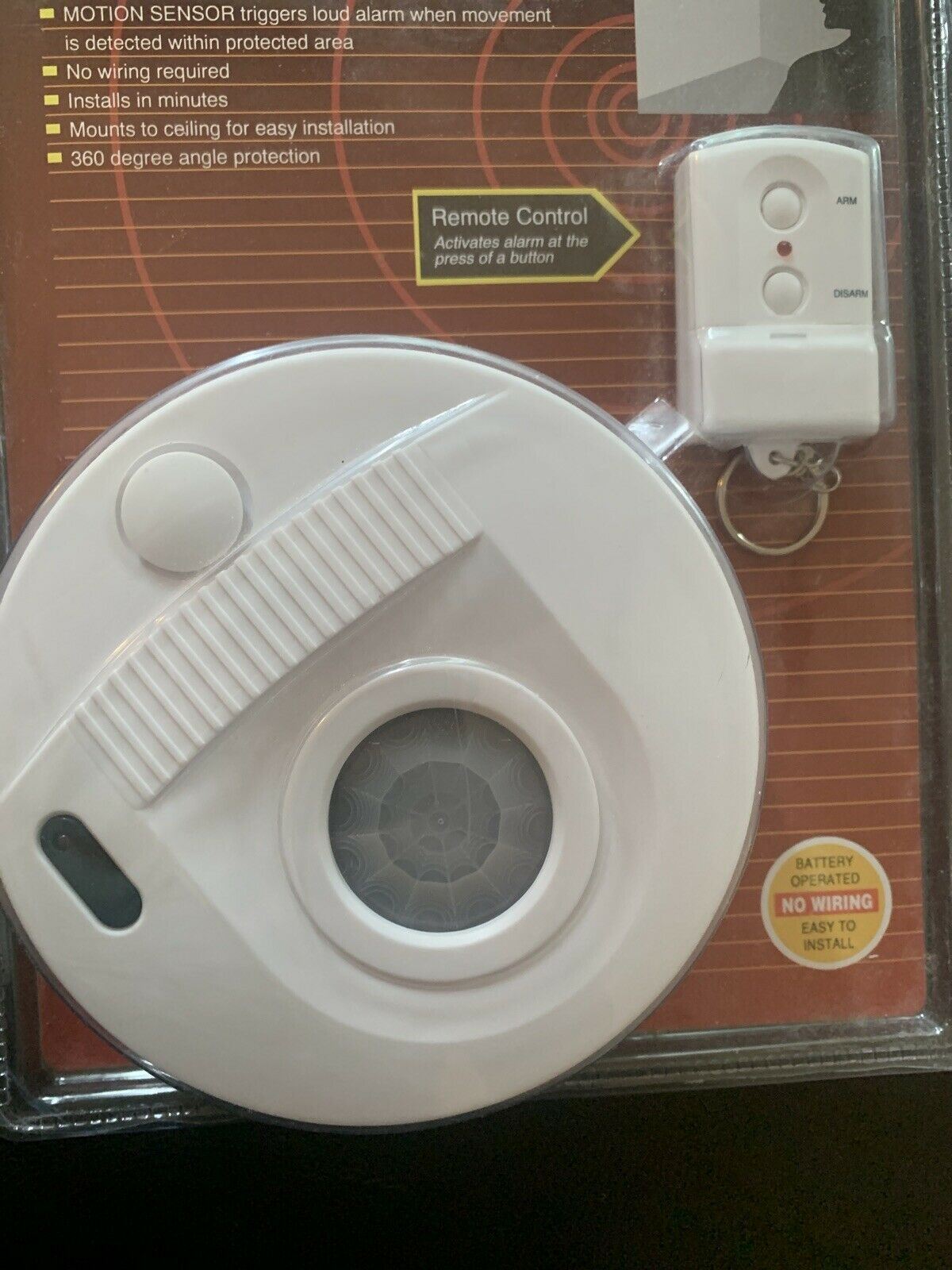 Ceiling Mount Alarm with Remote Control