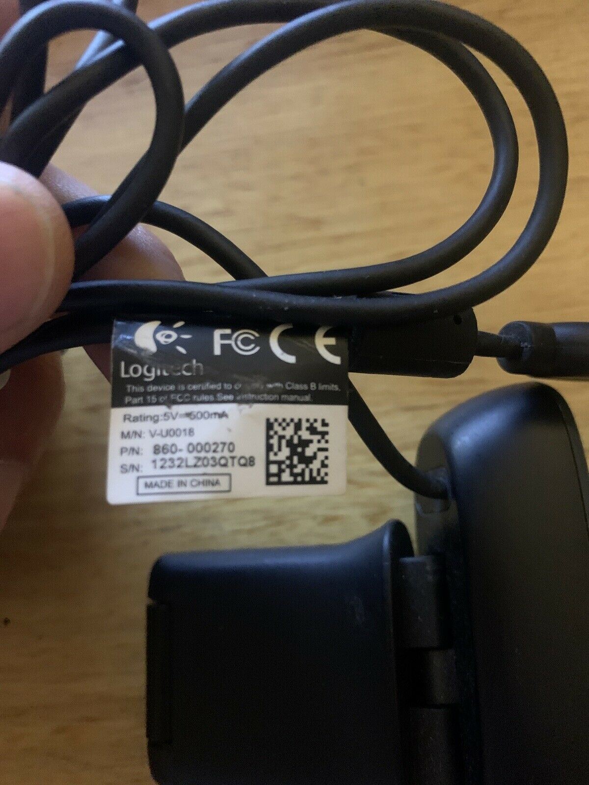 Logitech C270 USB HD Webcam with built-in Microphone - Black
