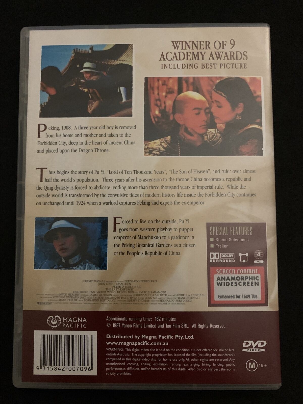 The Last Emperor (DVD, 1987) Peter O'Toole, Joan Chen, John Lone - Region 4