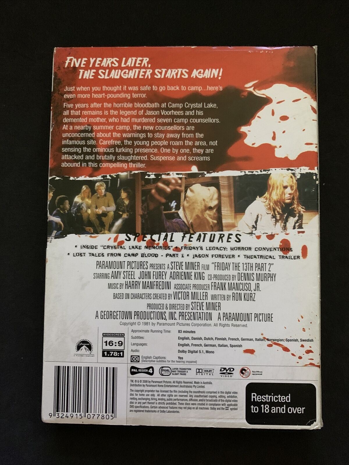 Friday The 13th - Part 2 - Special Edition (DVD, 2009) Region 4