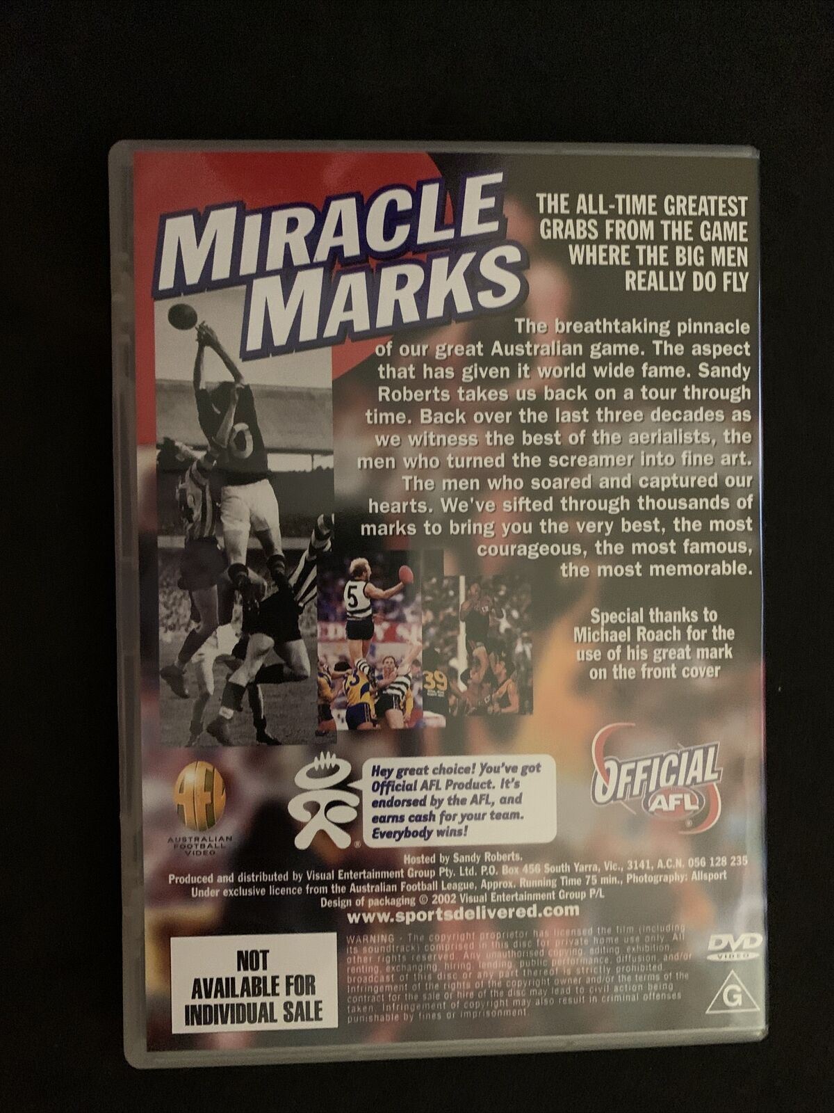 Miracle Marks Of The AFL / Golden Goals Of The AFL (DVD, 2003, 2-Disc Set)