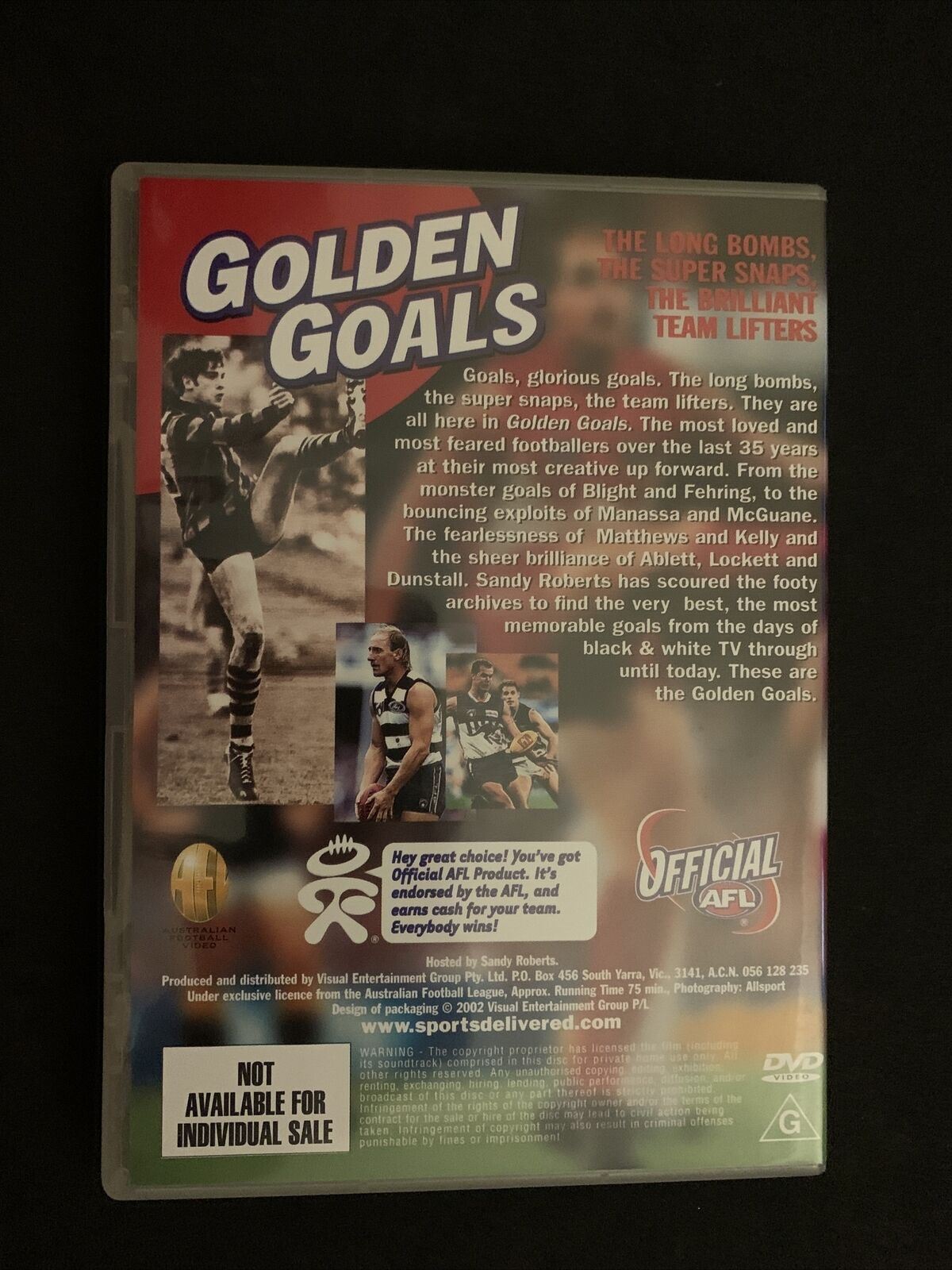 Miracle Marks Of The AFL / Golden Goals Of The AFL (DVD, 2003, 2-Disc Set)