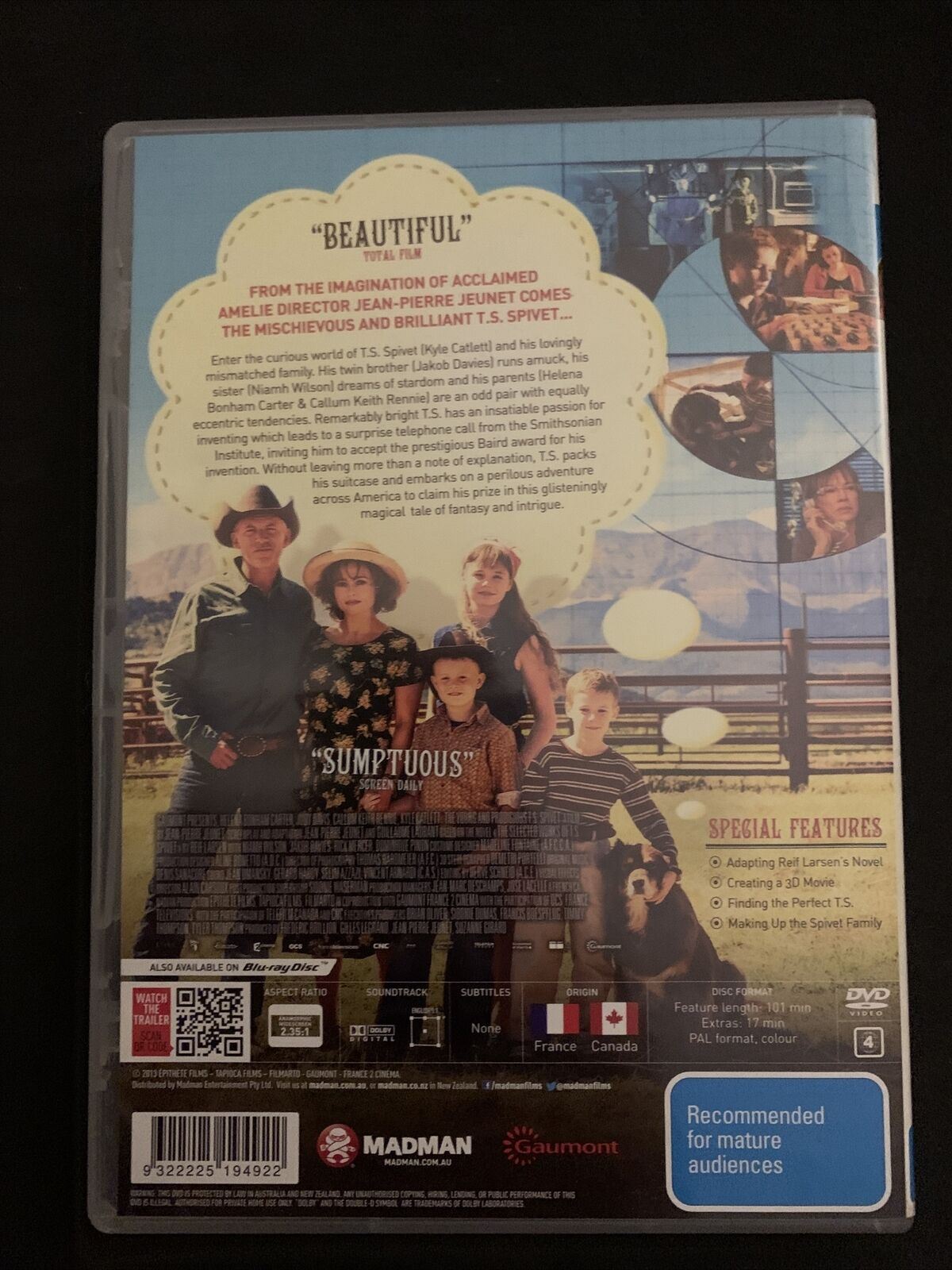 The Young And Prodigious T.S Spivet (DVD, 2013) Region 4