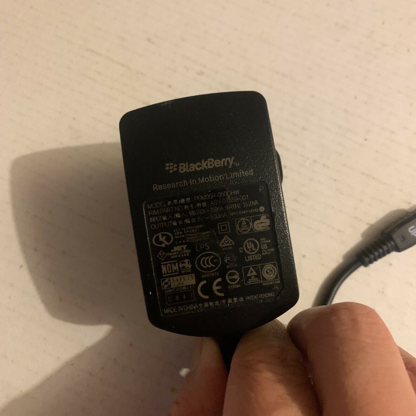 Genuine Blackberry PSM05R-050CHW ASY-07559-001 Mini USB AC Adaptor