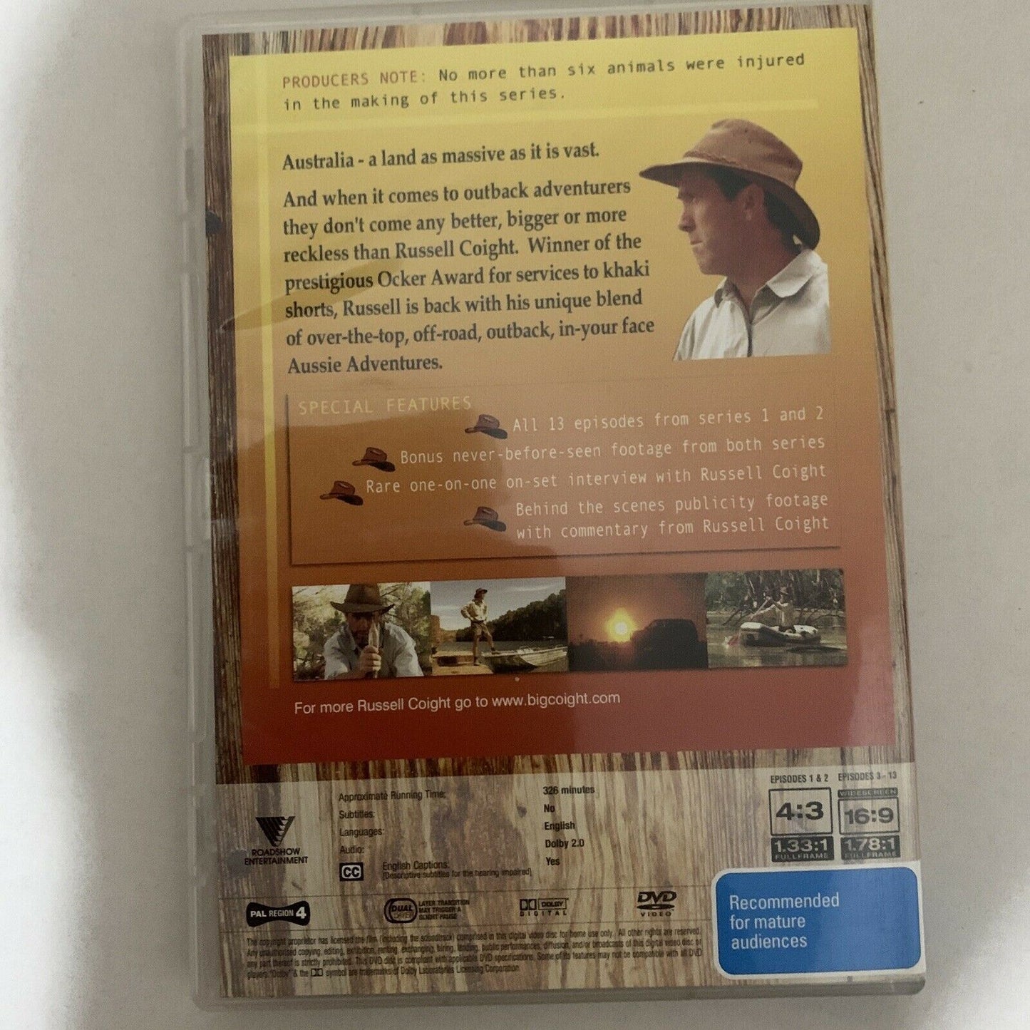 Russell Coight's All Aussie Adventures: The Whole Kit and Kaboodle DVD Region 4