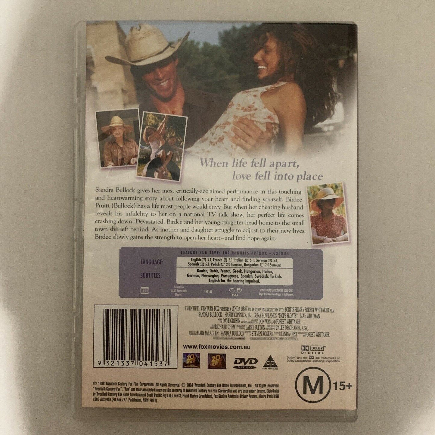 Hope Floats (DVD, 1998) Sandra Bullock, Harry Connick Jr. Region 4
