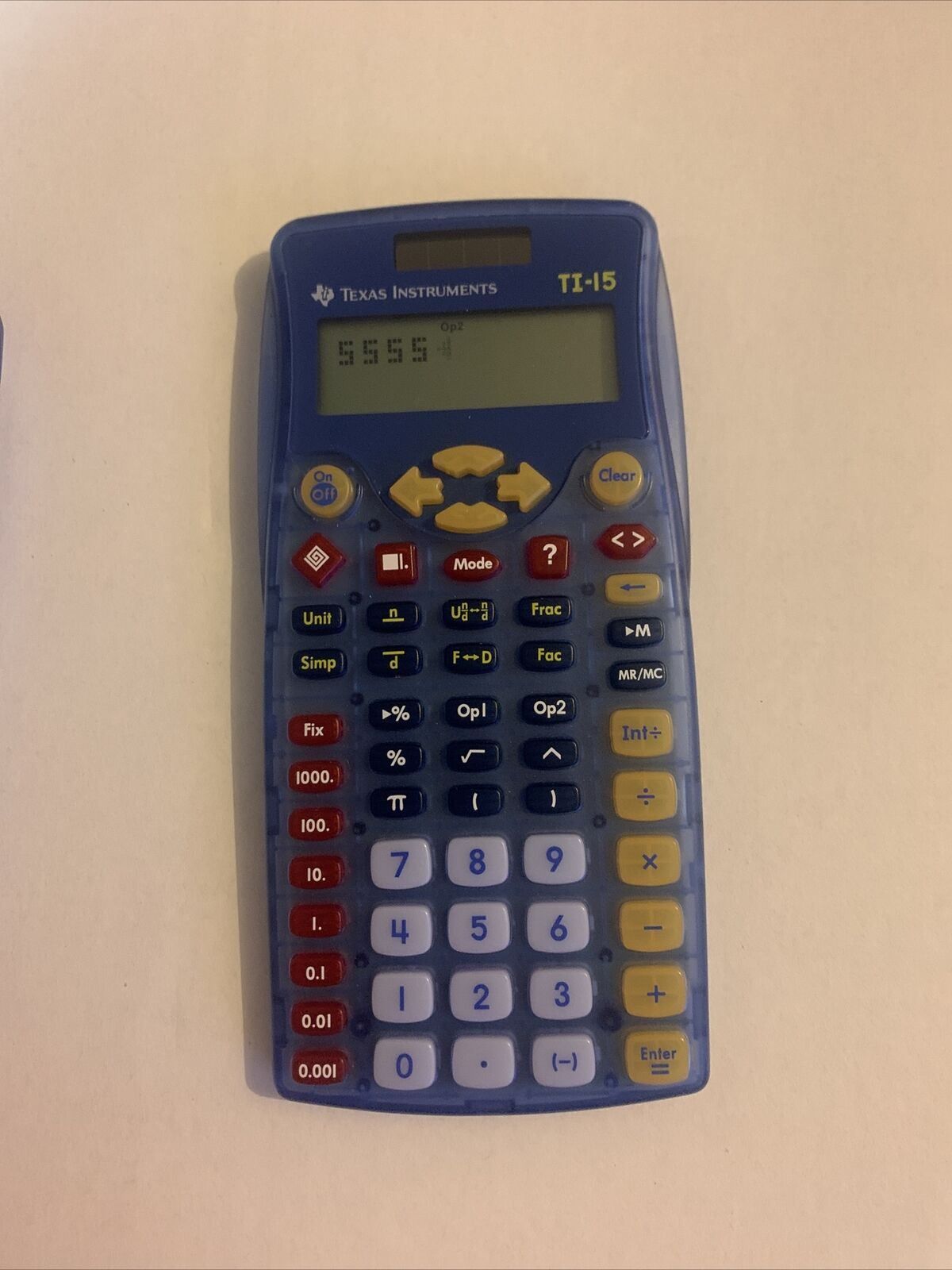 Texas Instruments TI-15 Primary Solar Powered Calculator