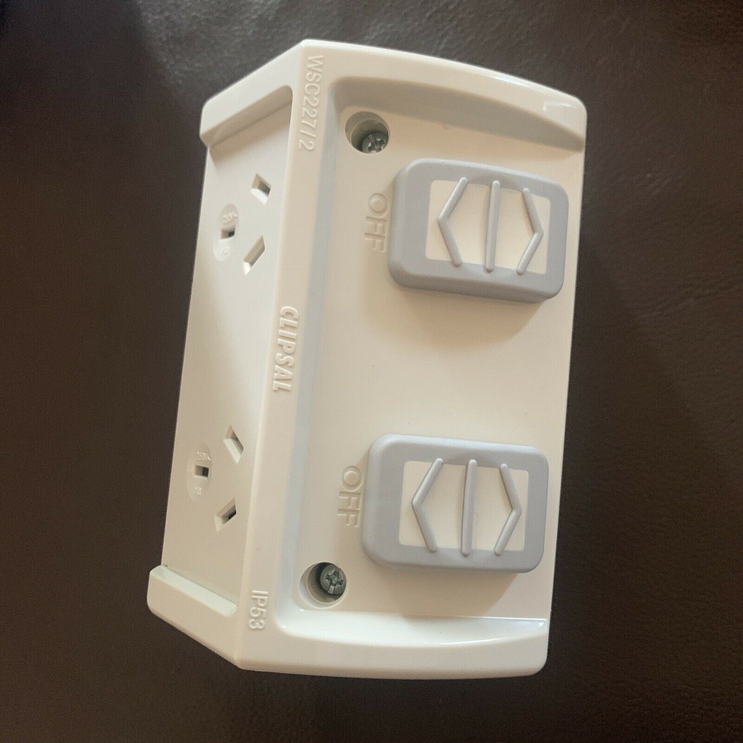 Clipsal CLIWSC227/2RG Double Weather Proof Power Socket - Grey