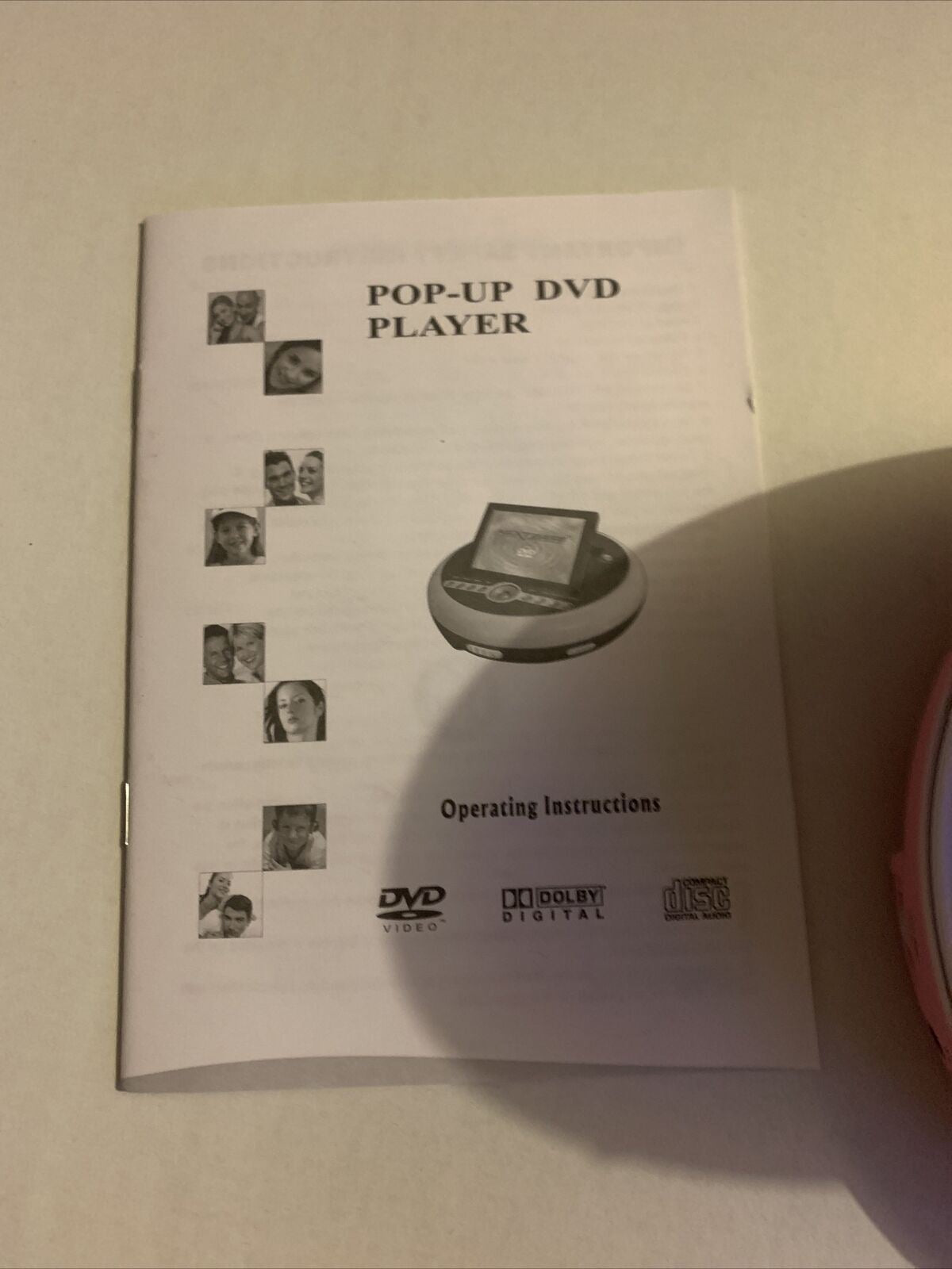 Next Base 3.5 Pop-up Portable DVD/CD MP3 Player With Car Charger And Headphones