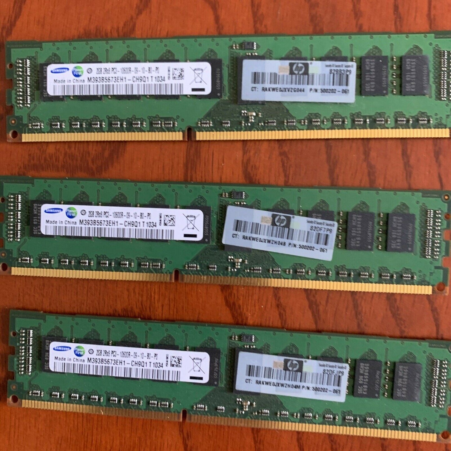 6x Samsung 2GB M393B5673EH1-CH9 PC3-10600R 1333MHz DDR3 ECC Server Memory DIMM