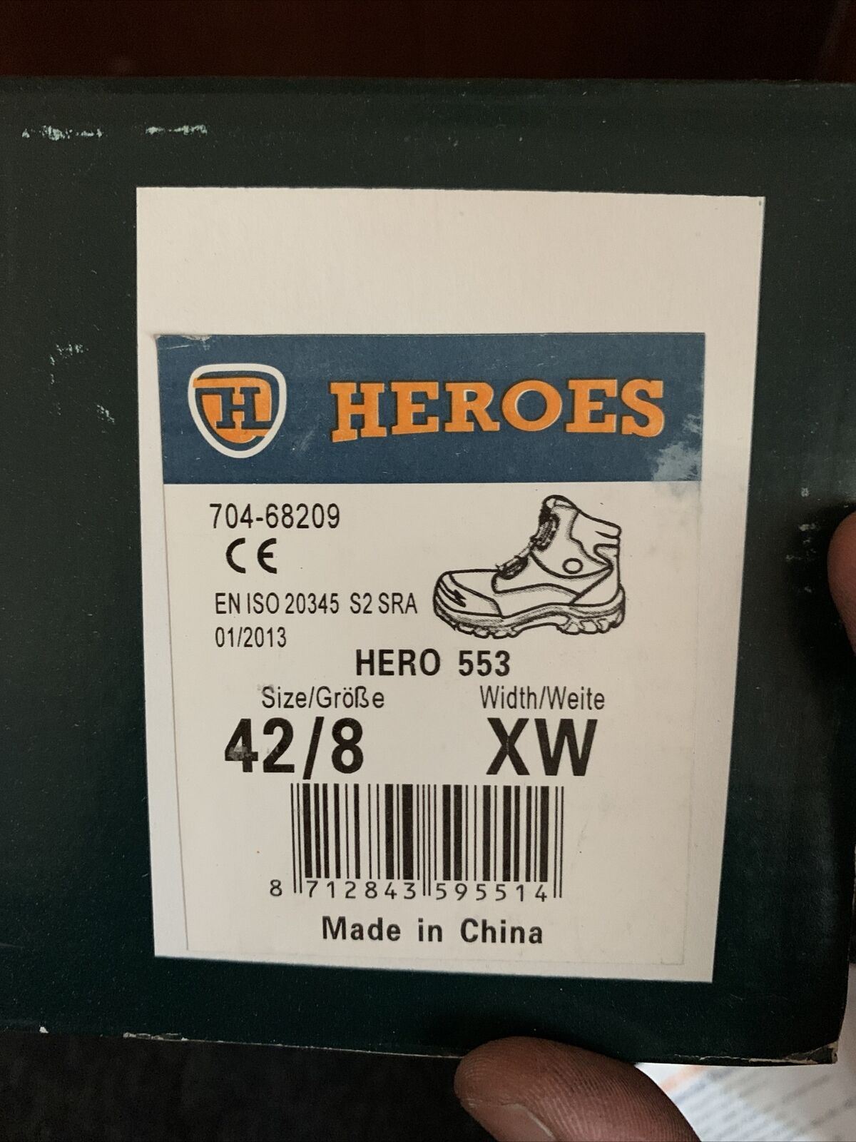 Bata Hero 553 Work Safety Boots Boa Lacing System Type 1 Steel Toe UK8 US9