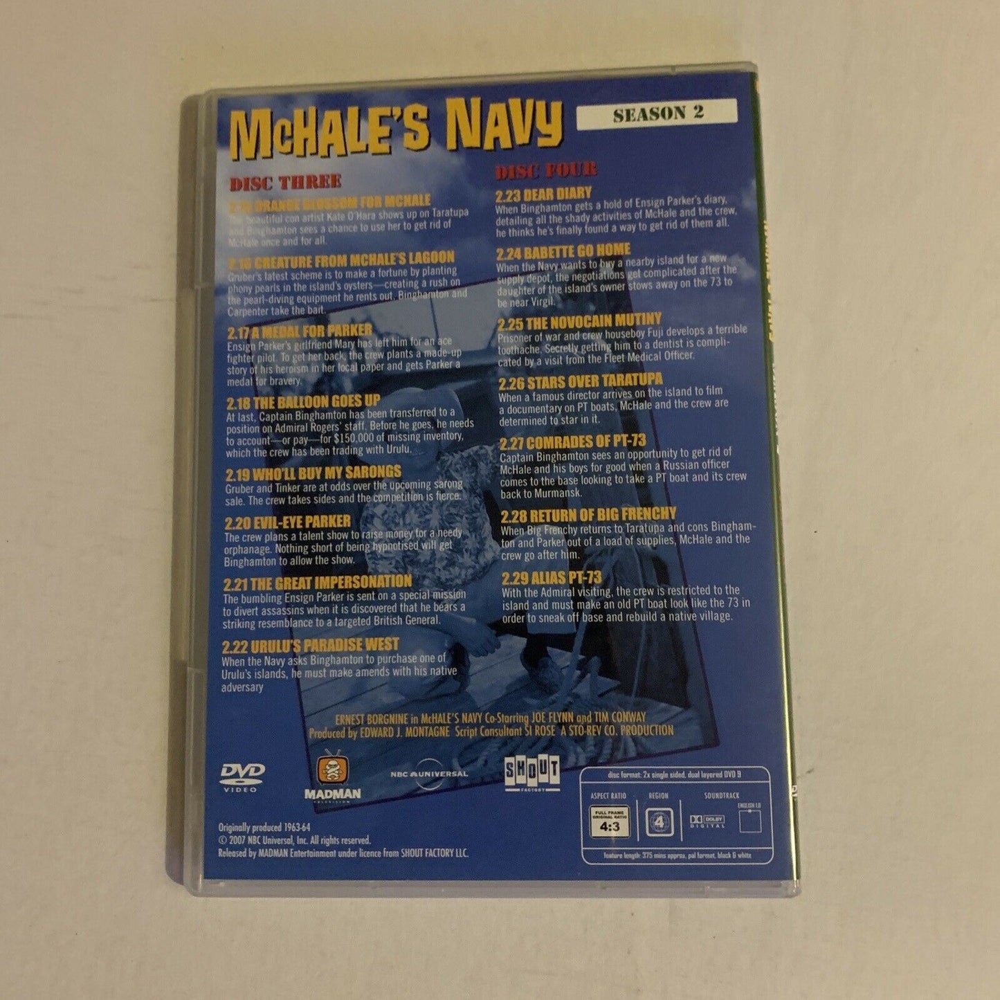 McHale's Navy : Season 2 (DVD, 2007, 5-Disc Set) Ernest Borgnine, Joe Flynn