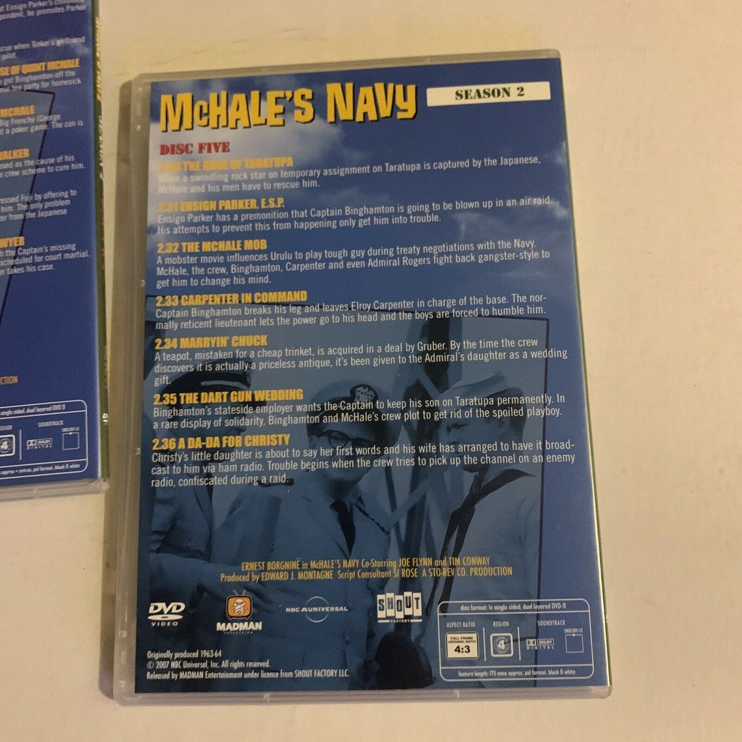 McHale's Navy : Season 2 (DVD, 2007, 5-Disc Set) Ernest Borgnine, Joe Flynn