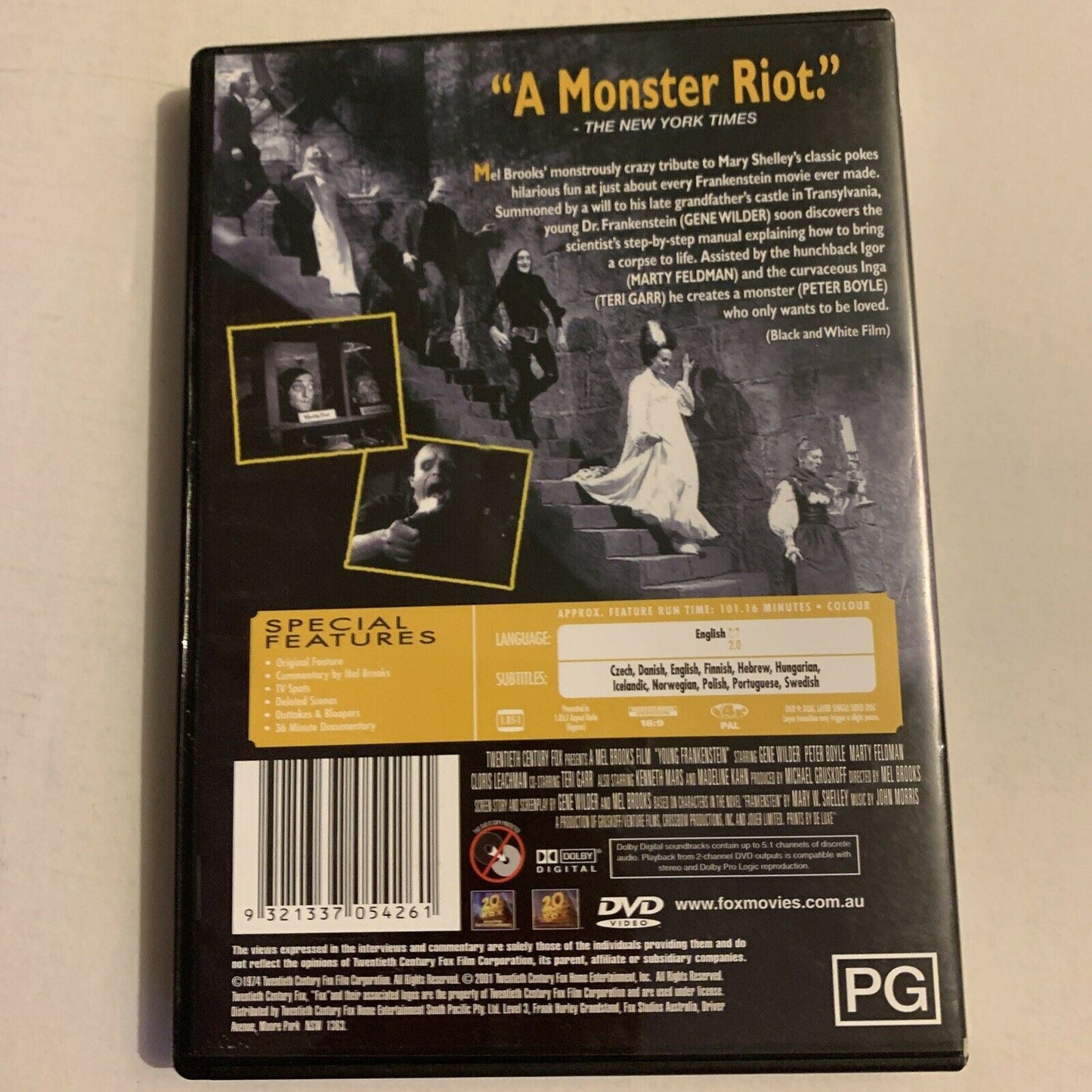 Young Frankenstein - Special Edition (DVD, 1974) Gene Wilder. Region 4,2
