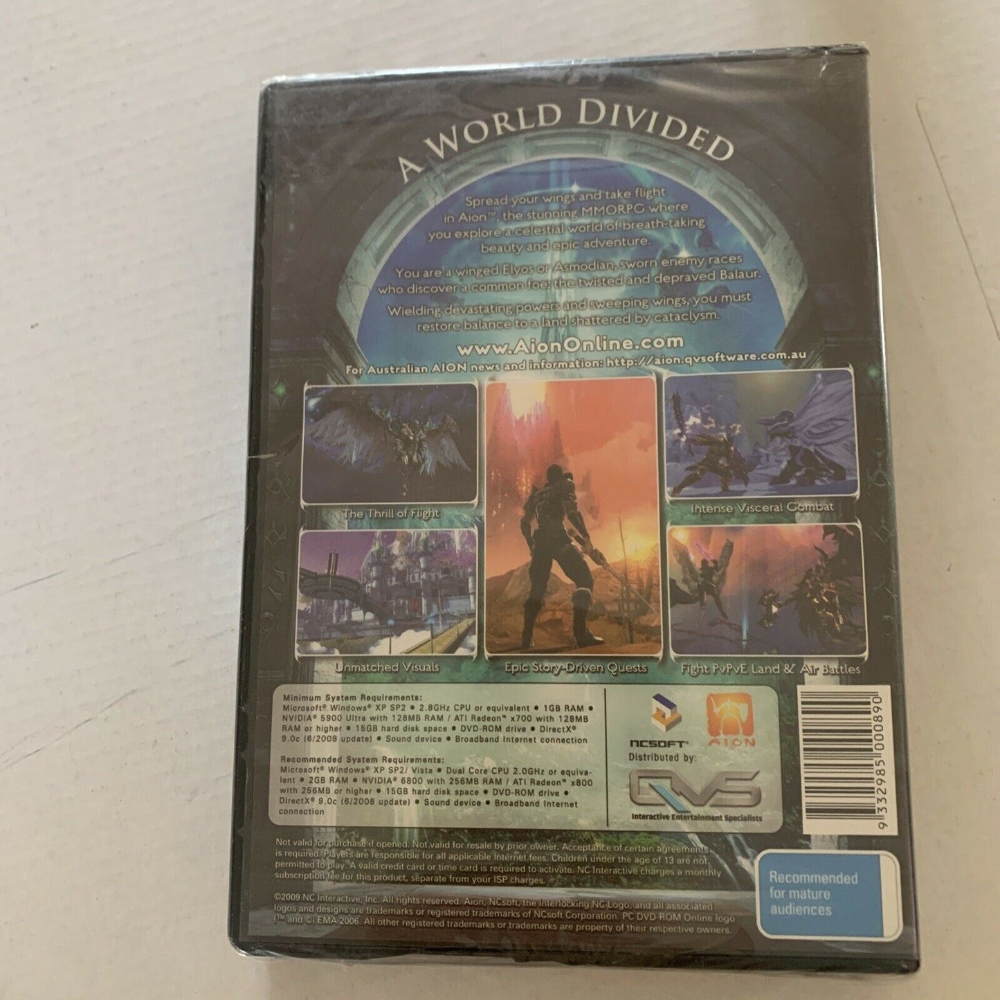 *New Sealed* AION PC DVD-ROM 2009 Windows XP SP2/ Vista