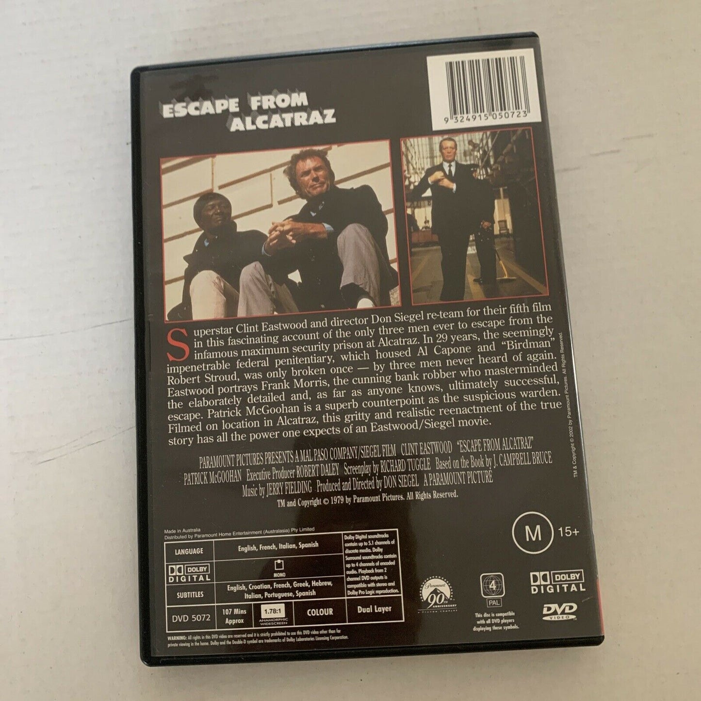 Escape From Alcatraz (DVD, 1979) Clint Eastwood